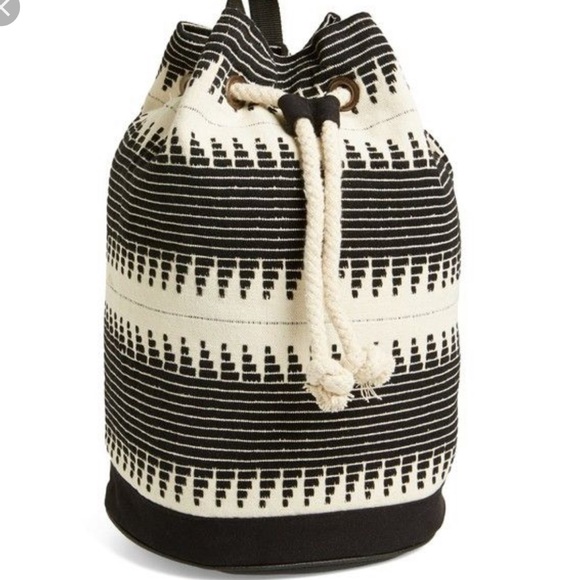 Topshop Handbags - TOPSHOP Zig Zag Backpack w/Drawstring